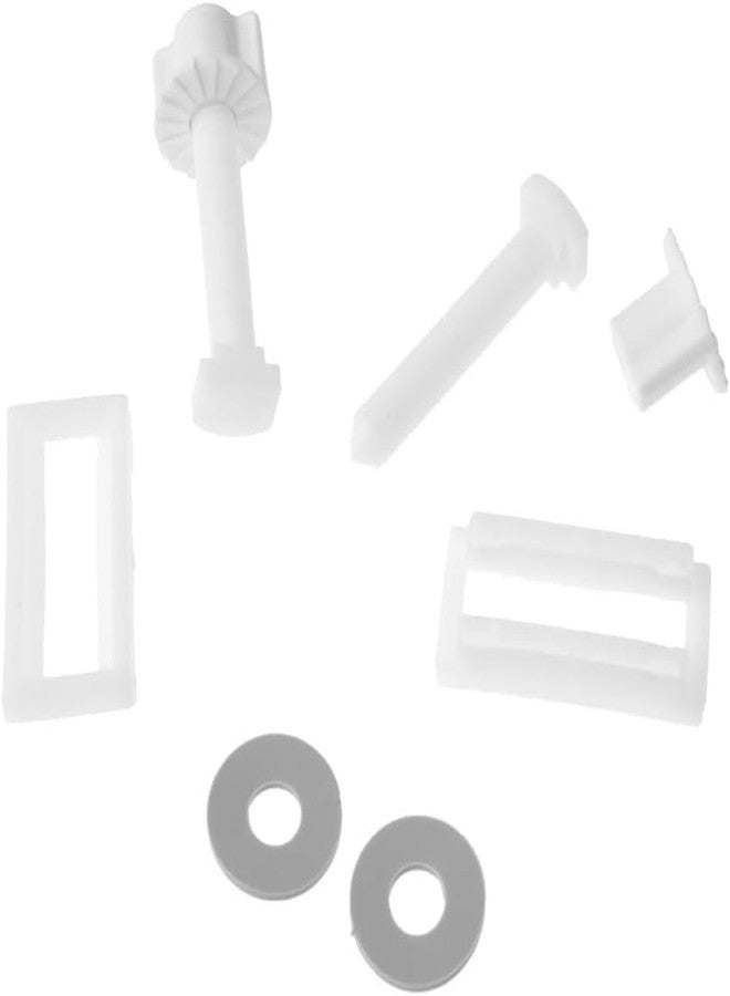aoukoslt 2Pcs White Plastic Toilet Seat Screws and Nuts with Washers, Hinge Bolts Screws Hinges Replacement Parts for Mounting Toilet Seats Toilet Lid, Toilets and Toilet Parts - Image 3